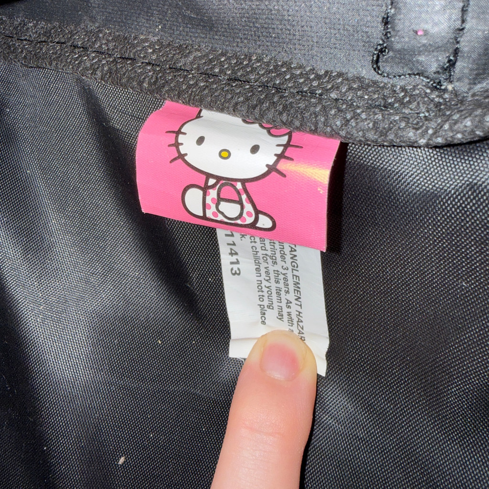 Sanrio official Hello Kitty Messenger Bag Black Pink - Picture 7 of 13